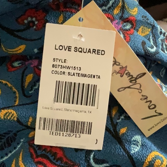 LOVE SQUARED Womens Floral Sleeveless V Neck Cropped Casual Jumpsuit, NWT, 1X - Picture 4 of 4